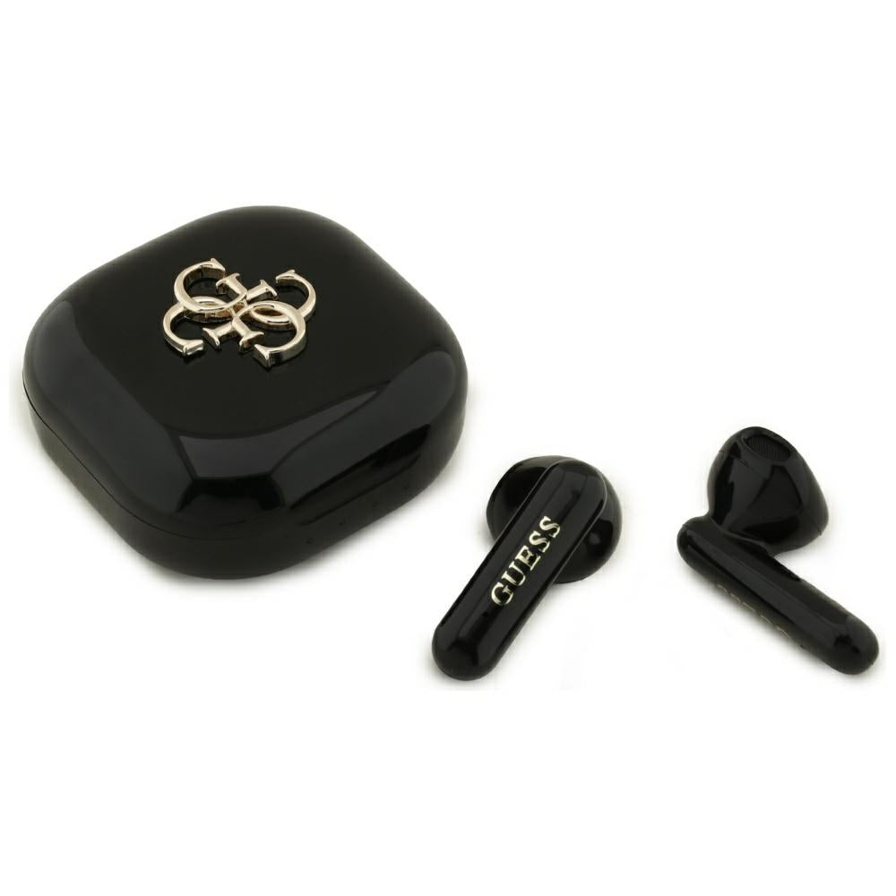 Handsfree Bluetooth Guess 4G Metal Logo, TWS, Negru