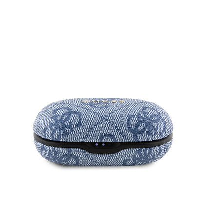 Handsfree Bluetooth Guess 4G Metal, TWS, Albastru