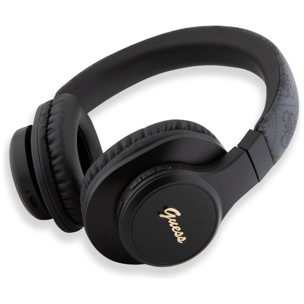 Handsfree Bluetooth Guess 4G Tone on Tone Script Logo, A2DP, Negru