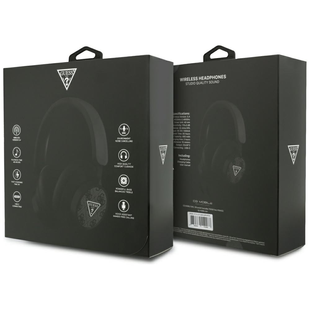 Handsfree Bluetooth Guess 4G Triangle Logo, A2DP, Negru