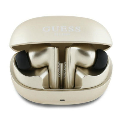 Handsfree Bluetooth Guess Capsule Printed Logo, TWS, ANC, Auriu