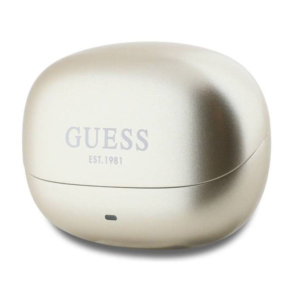 Handsfree Bluetooth Guess Capsule Printed Logo, TWS, ANC, Auriu