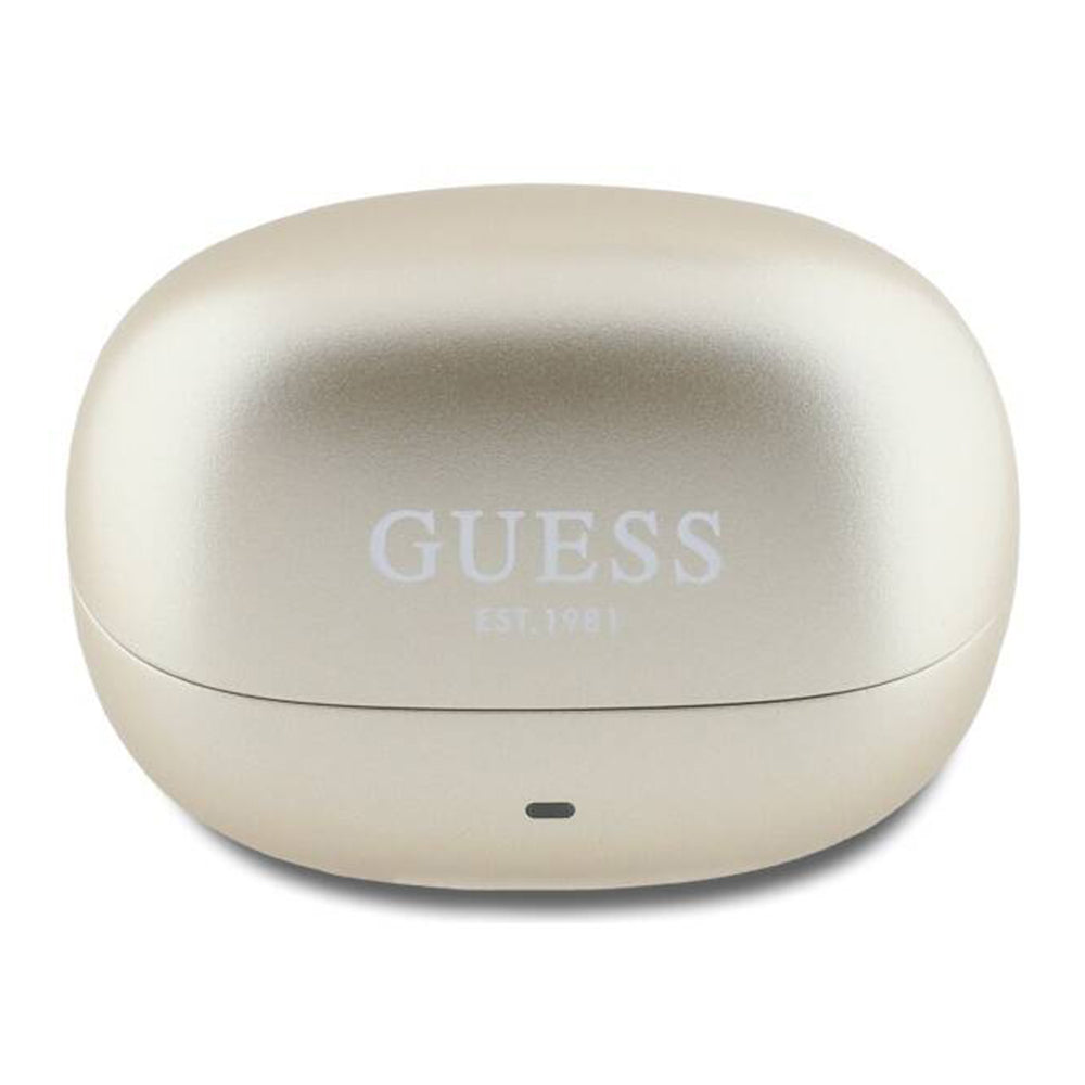 Handsfree Bluetooth Guess Capsule Printed Logo, TWS, ANC, Auriu