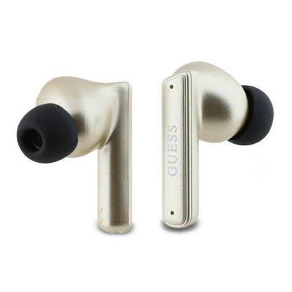 Handsfree Bluetooth Guess Capsule Printed Logo, TWS, ANC, Auriu