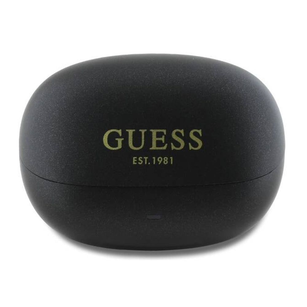 Handsfree Bluetooth Guess Capsule Printed Logo, TWS, ANC, Negru