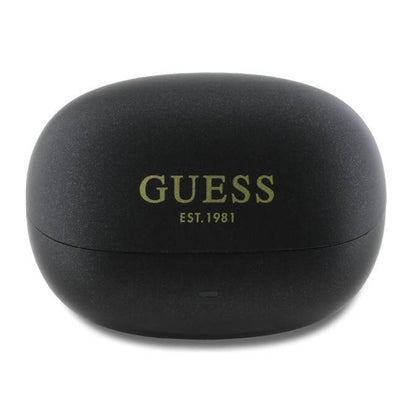 Handsfree Bluetooth Guess Capsule Printed Logo, TWS, ANC, Negru