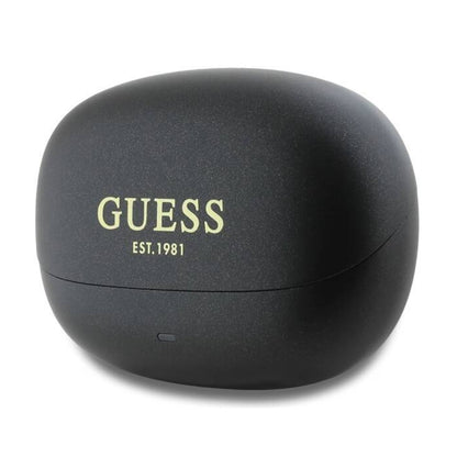Handsfree Bluetooth Guess Capsule Printed Logo, TWS, ANC, Negru