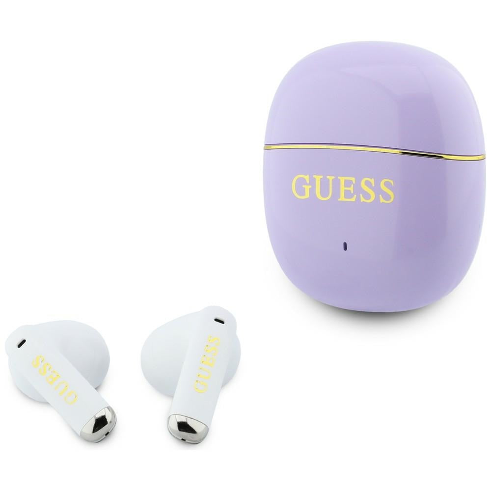 Handsfree Bluetooth Guess Glossy Gold Line Classic, TWS, Mov