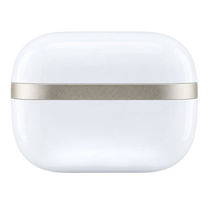 Handsfree Bluetooth Guess Glossy Gold Line Printed Classic Logo, TWS, Alb