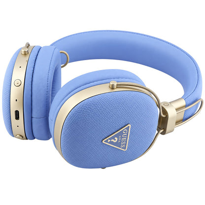Handsfree Bluetooth Guess Grained Triangle Logo, A2DP, Albastru