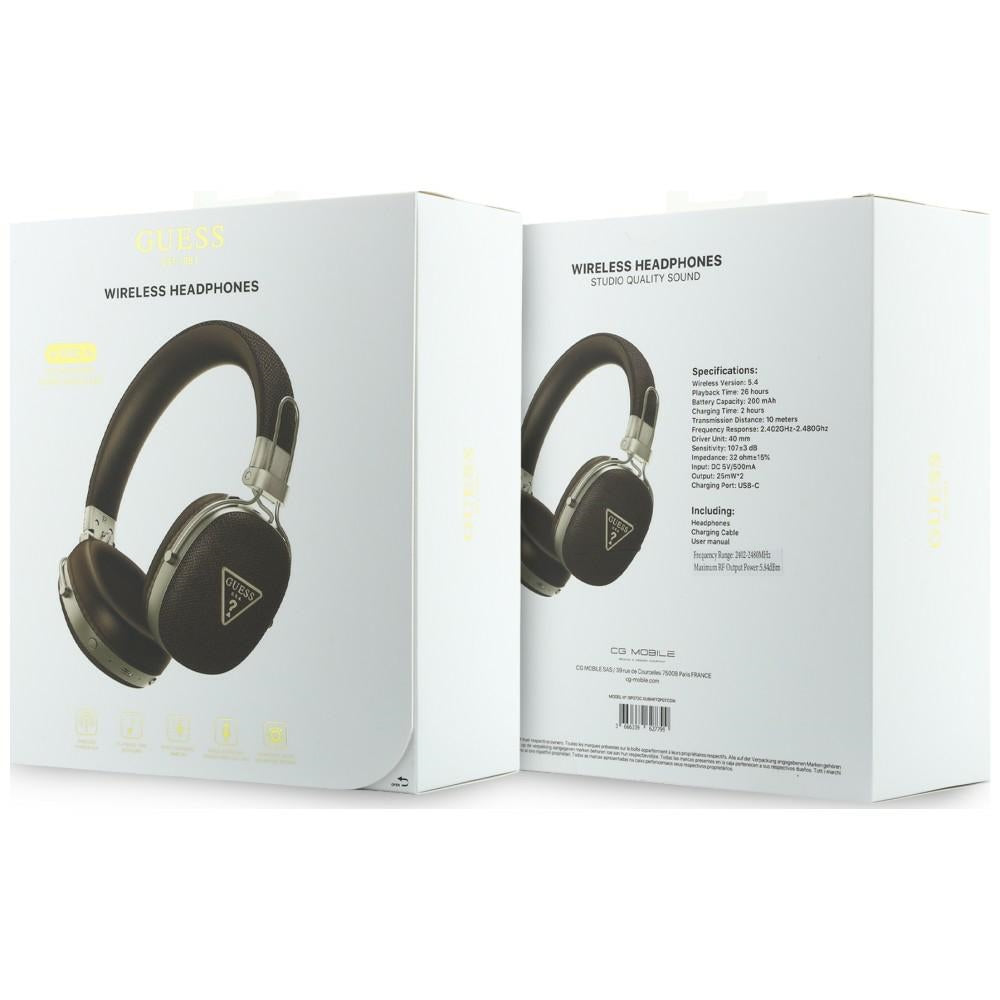 Handsfree Bluetooth Guess Grained Triangle Logo, A2DP, Maro