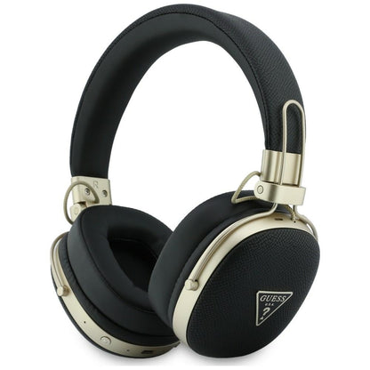 Handsfree Bluetooth Guess Grained Triangle Logo, A2DP, Negru