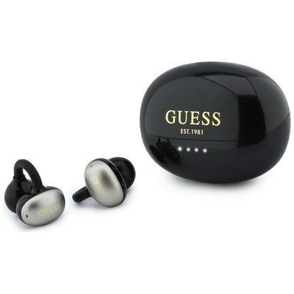 Handsfree Bluetooth Guess Metalic Finish Electropated Parts Classic, TWS, Negru