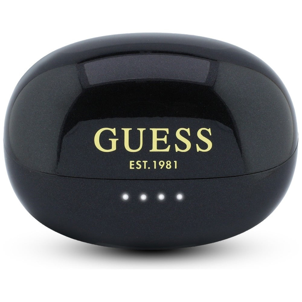 Handsfree Bluetooth Guess Metalic Finish Electropated Parts Classic, TWS, Negru