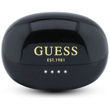 Handsfree Bluetooth Guess Metalic Finish Electropated Parts Classic, TWS, Negru