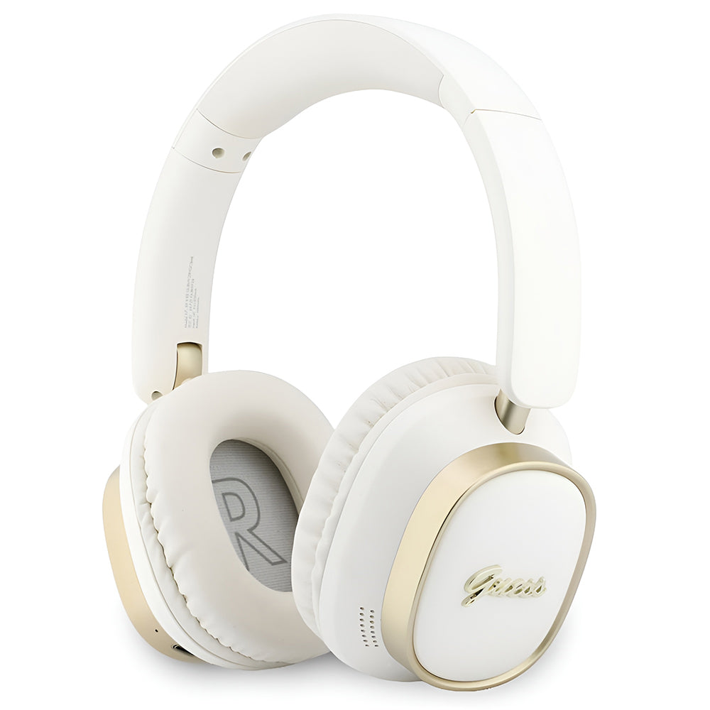 Handsfree Bluetooth Guess Rectangle Metal Script, A2DP, Alb
