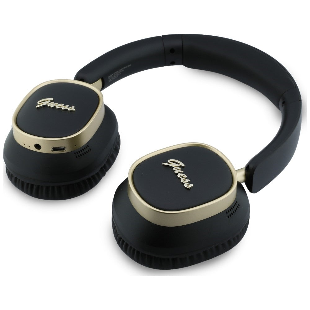 Handsfree Bluetooth Guess Rectangle Metal Script, A2DP, Negru