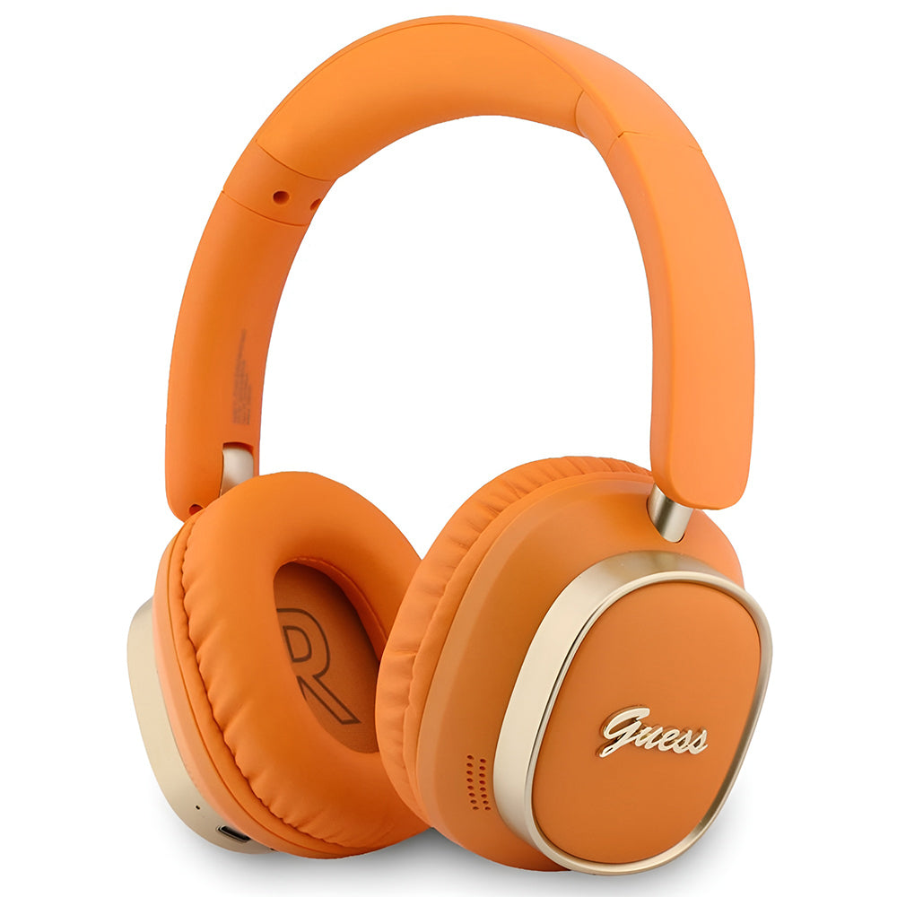 Handsfree Bluetooth Guess Rectangle Metal Script, A2DP, Portocaliu