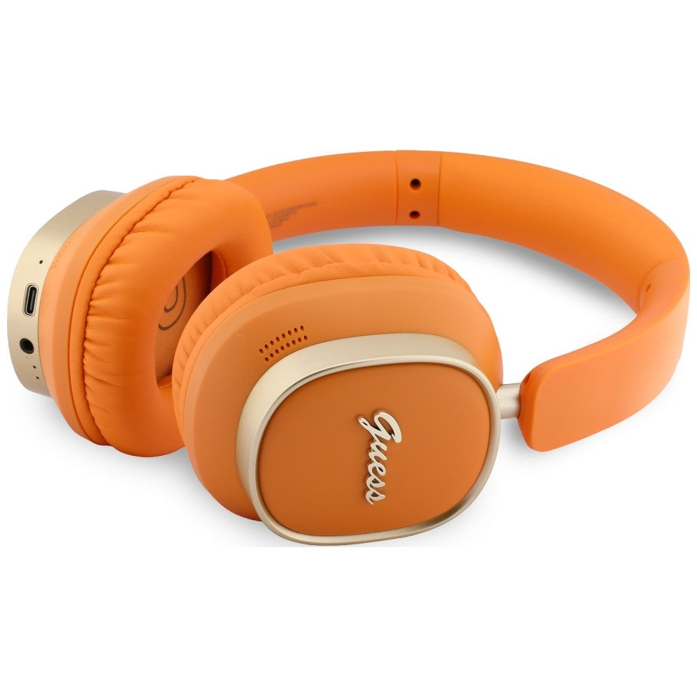 Handsfree Bluetooth Guess Rectangle Metal Script, A2DP, Portocaliu
