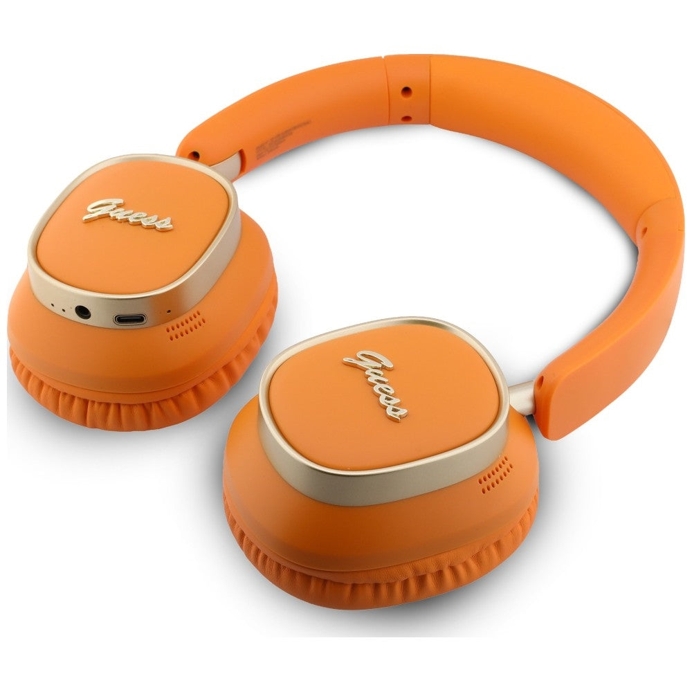 Handsfree Bluetooth Guess Rectangle Metal Script, A2DP, Portocaliu