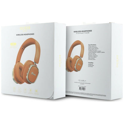 Handsfree Bluetooth Guess Rectangle Metal Script, A2DP, Portocaliu