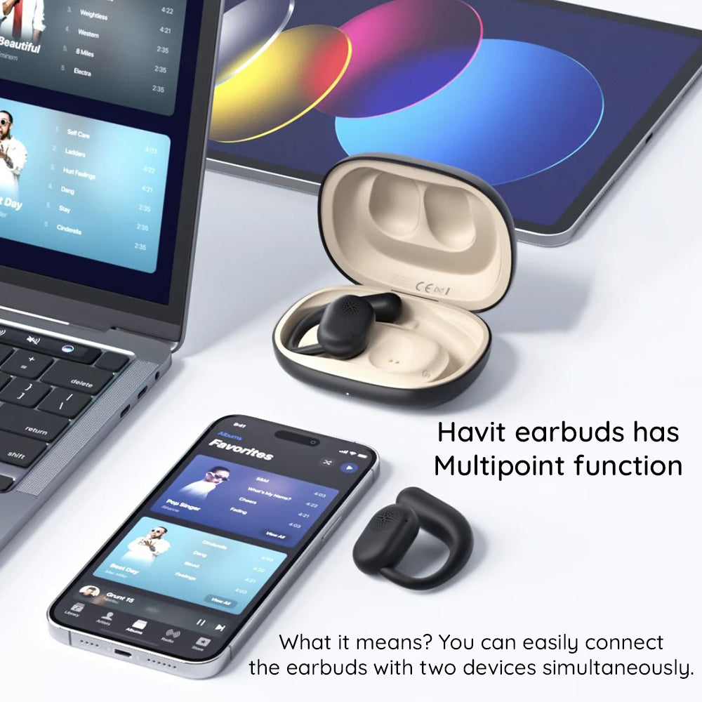 Handsfree Bluetooth HAVIT OWS914, TWS, Bej