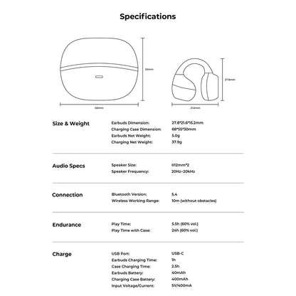 Handsfree Bluetooth HAVIT OWS916, TWS, Negru