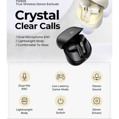 Handsfree Bluetooth HAVIT TW905, TWS, Bej