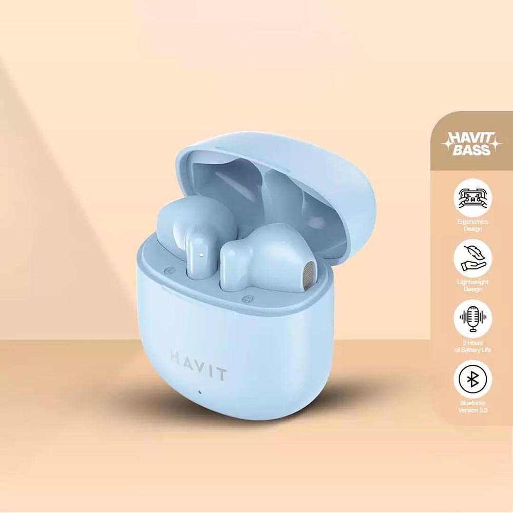 Handsfree Bluetooth HAVIT TW976, TWS, Alb