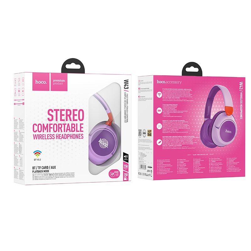 Handsfree Bluetooth HOCO Adventure W43, A2DP, Mov