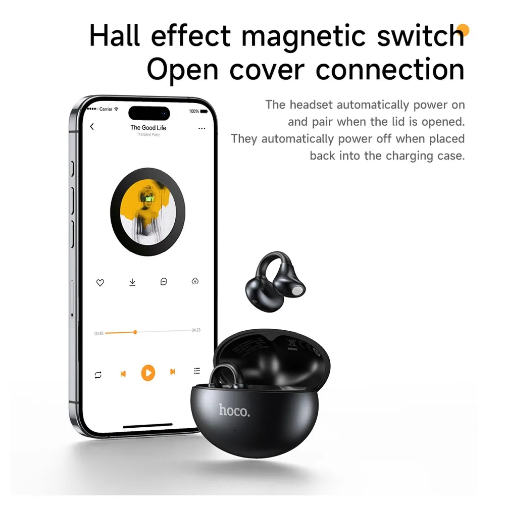 Handsfree Bluetooth HOCO EA8, TWS, Negru