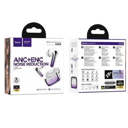 Handsfree Bluetooth HOCO EQ16, TWS, ANC, Mov