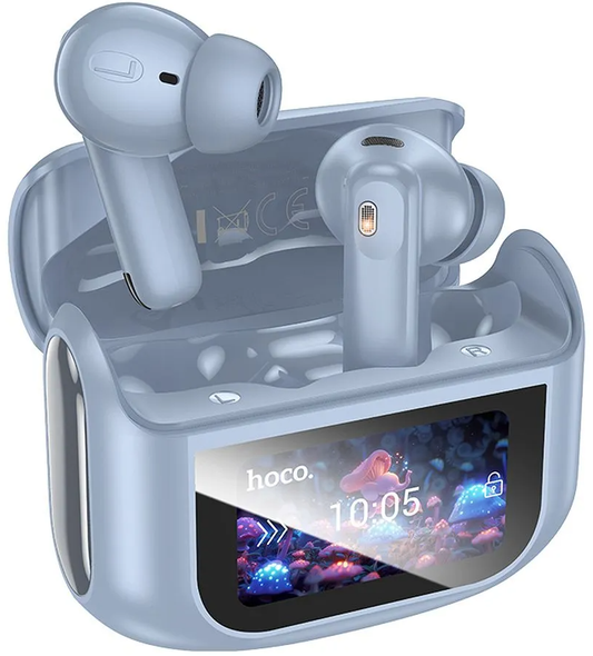 Handsfree Bluetooth HOCO EQ21, TWS, ANC, Albastru