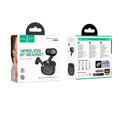 Handsfree Bluetooth HOCO EQ24, TWS, Negru