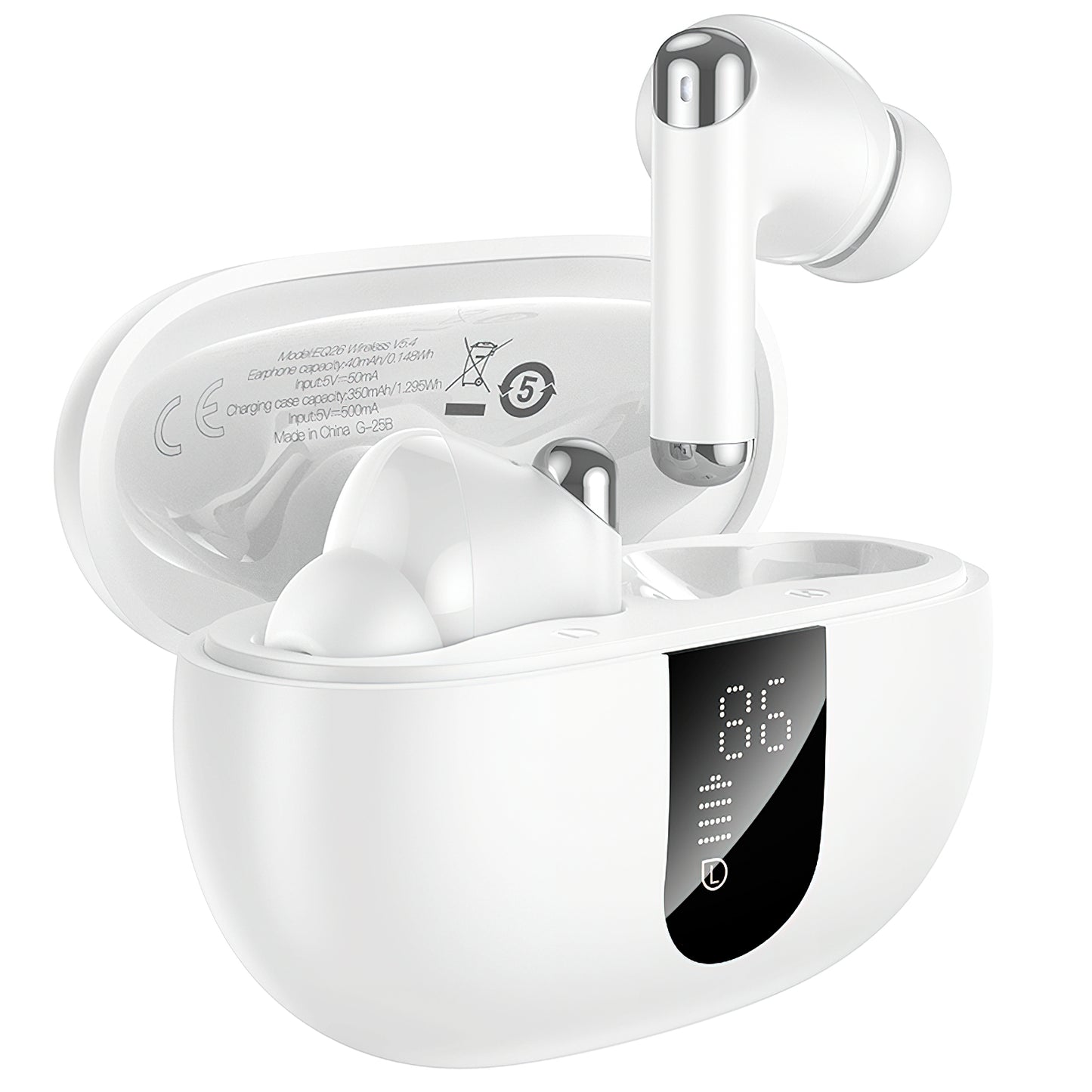 Handsfree Bluetooth HOCO EQ26, TWS, ANC, Alb