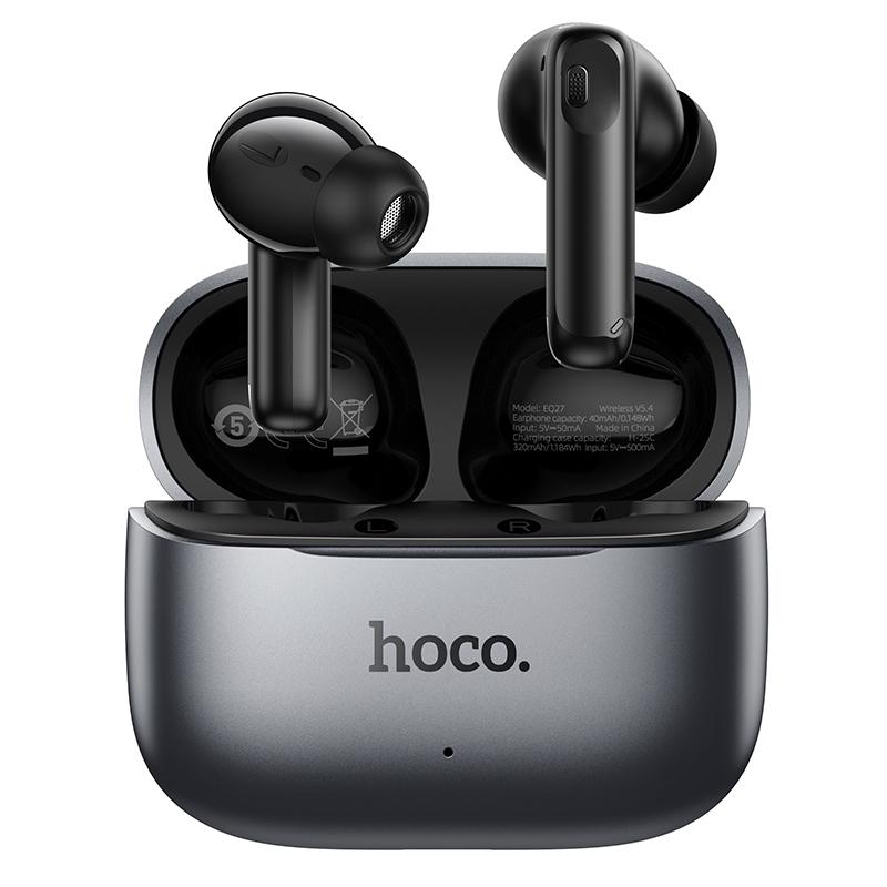 Handsfree Bluetooth HOCO EQ27 AI Translation, TWS, ANC, Gri