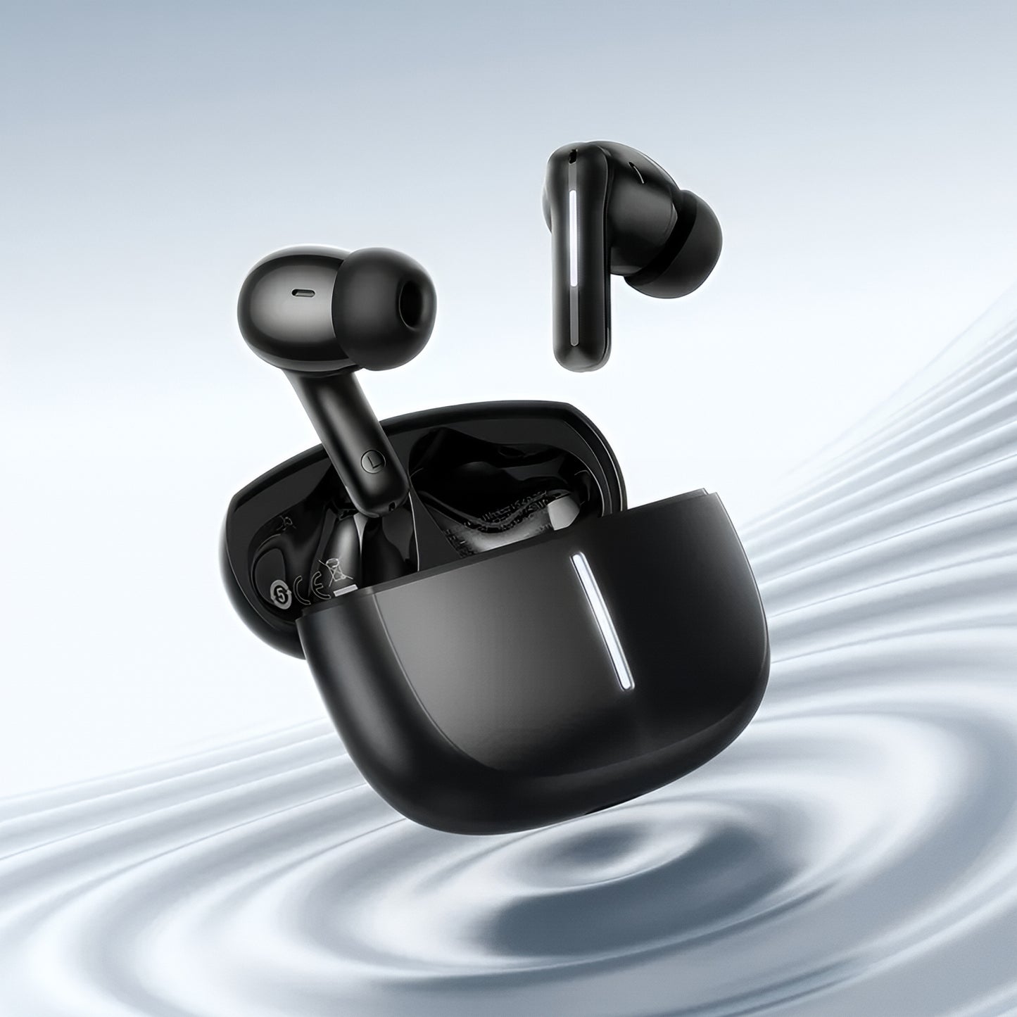Handsfree Bluetooth HOCO EQ34 Plus, TWS, ANC, Negru