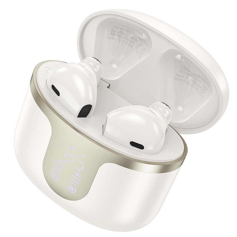 Handsfree Bluetooth HOCO EQ7, TWS, Alb