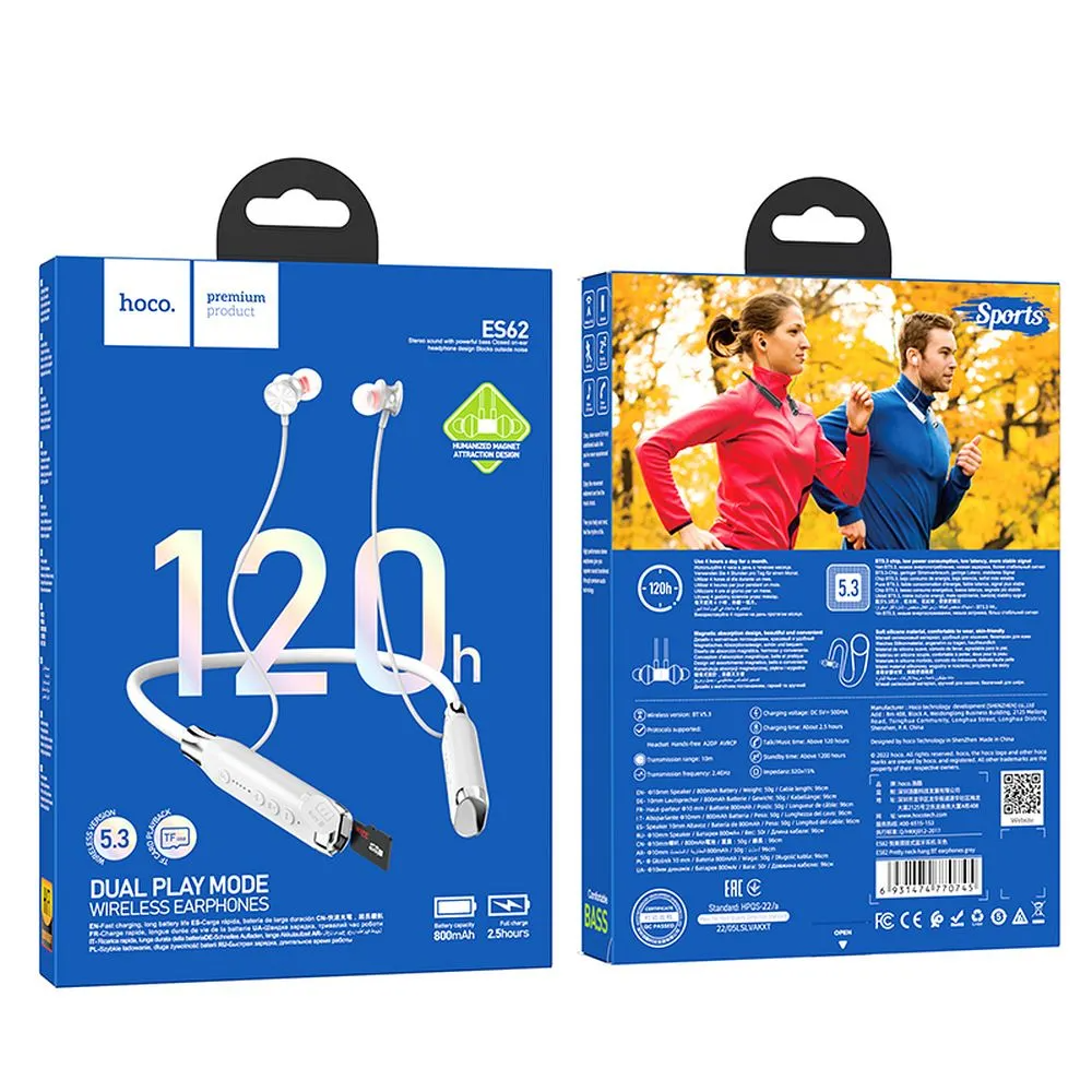 Handsfree Bluetooth HOCO ES62, A2DP, Gri