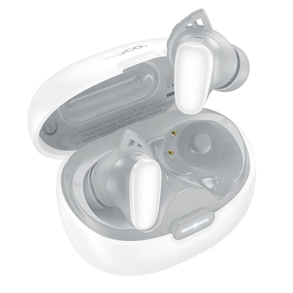 Handsfree Bluetooth HOCO EW203, TWS, Alb