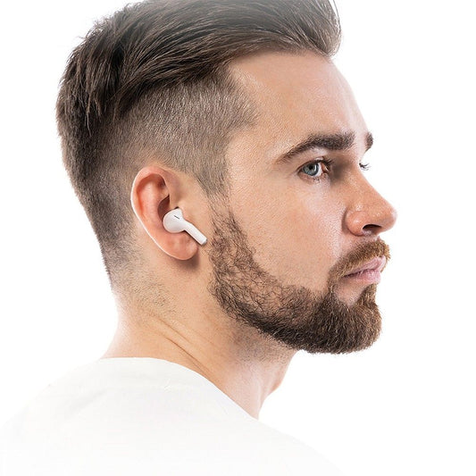 Handsfree Bluetooth HOCO EW54, TWS, Alb (Milky White)