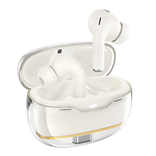 Handsfree Bluetooth HOCO EW54, TWS, Alb (Milky White)
