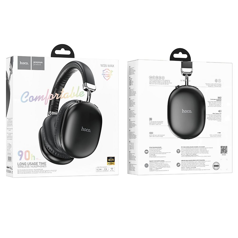 Handsfree Bluetooth HOCO W35 Max, A2DP, Negru