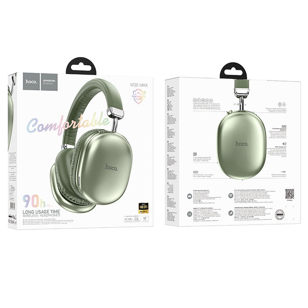 Handsfree Bluetooth HOCO W35 Max, A2DP, Verde