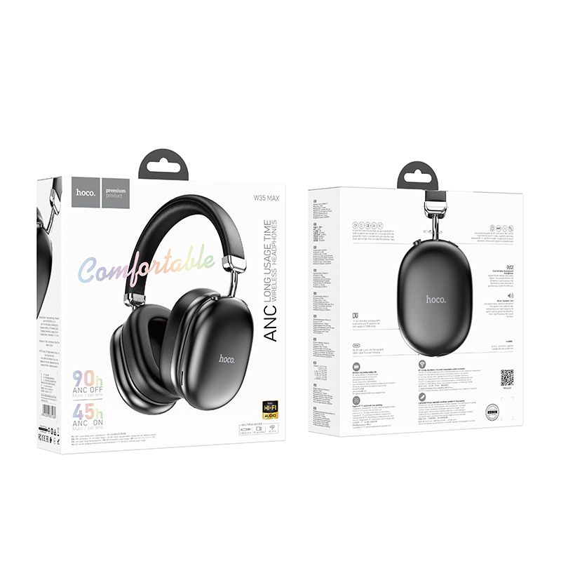 Handsfree Bluetooth HOCO W35 Max, A2DP, ANC, Negru