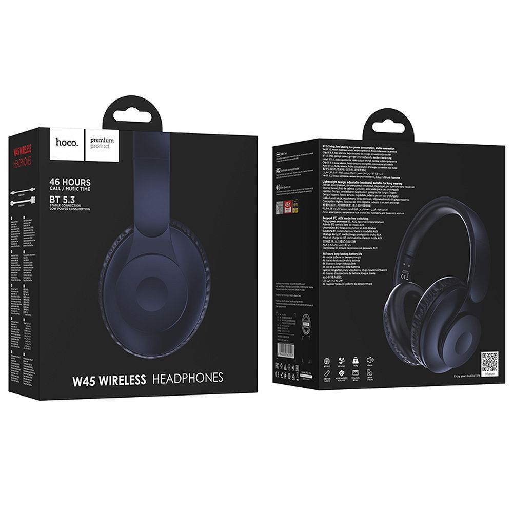 Handsfree Bluetooth HOCO W45, A2DP, Albastru