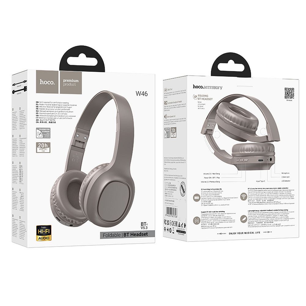 Handsfree Bluetooth HOCO W46, A2DP, Maro
