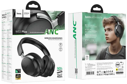 Handsfree Bluetooth HOCO W53 Plus, A2DP, ANC, Negru