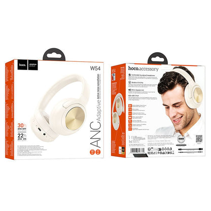 Handsfree Bluetooth HOCO W54, A2DP, ANC, Alb