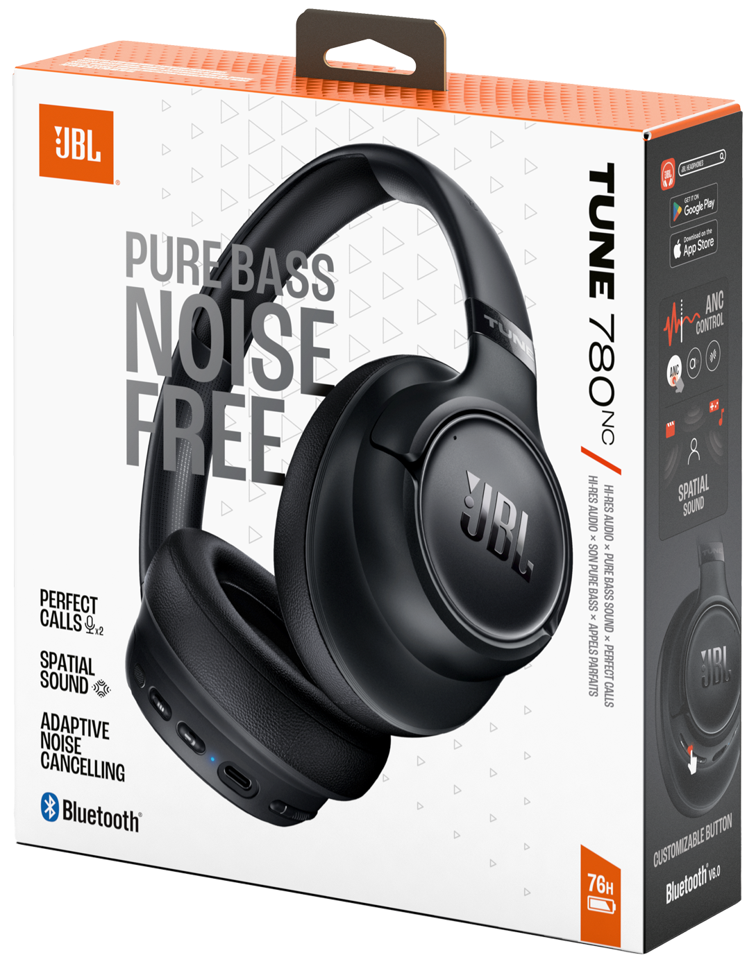 Handsfree Bluetooth JBL Tune 780NC, MultiPoint, A2DP, ANC, Negru, Resigilat JBLT780NCBLK